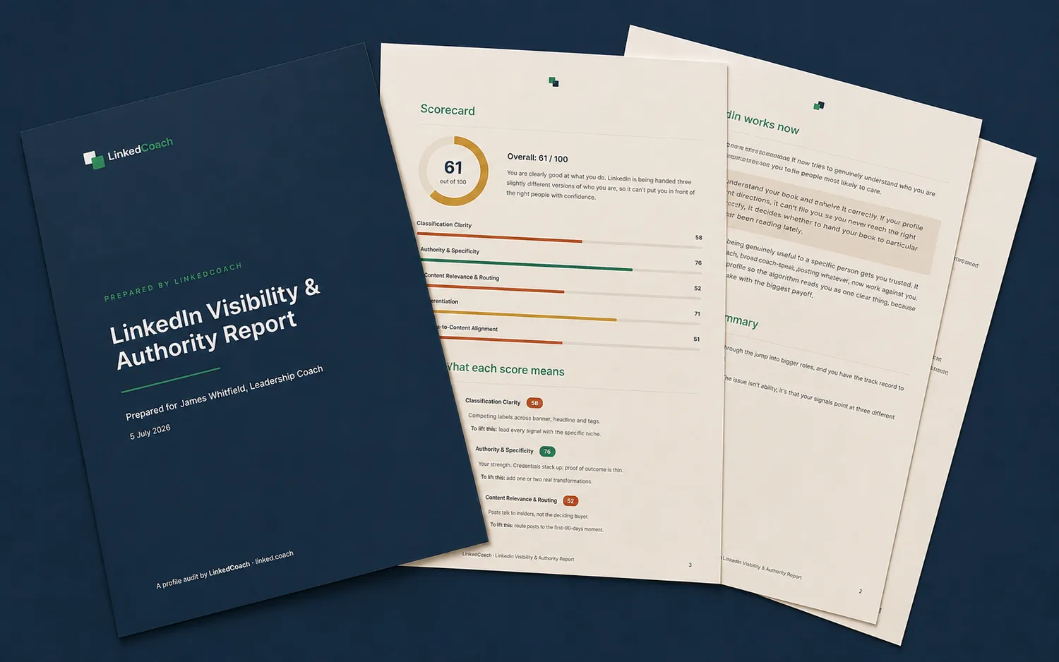 Sample LinkedIn Visibility & Authority Report